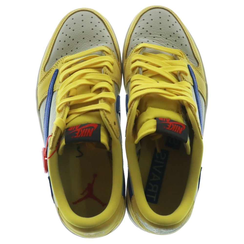 NIKE(ナイキ) ×TRAVIS SCOTT WMNS AIR JORDAN 1 RETRO LOW OG Canary DZ4137-700 トラヴィス スコット ウィメンズ エアジョーダン1 カナリー ローカットスニーカー US10/27cm