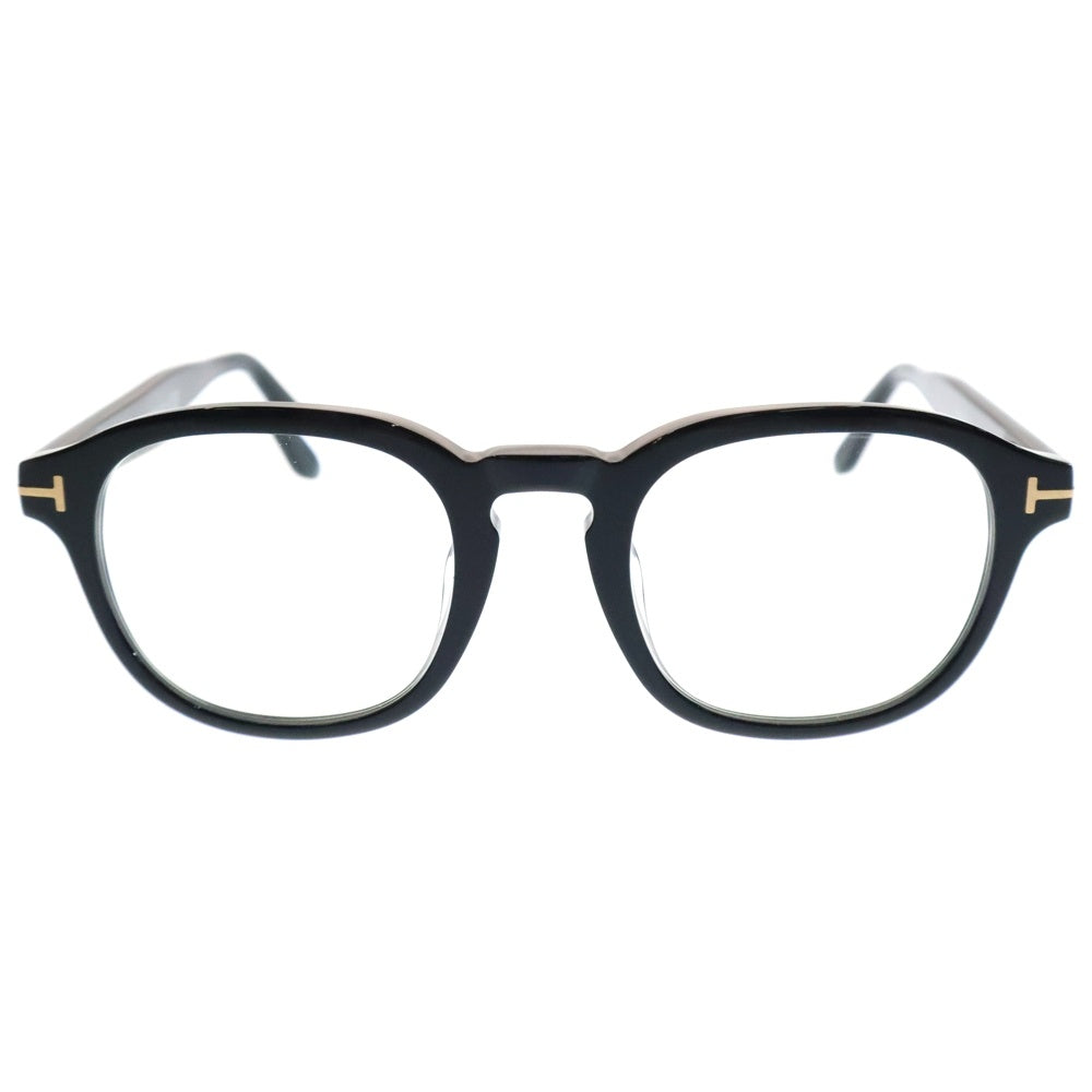 TOM FORD(トムフォード) ウェリントンフレーム メガネ アイウェア ブラック/ゴールド TF5698-F-B 001 ※度入り