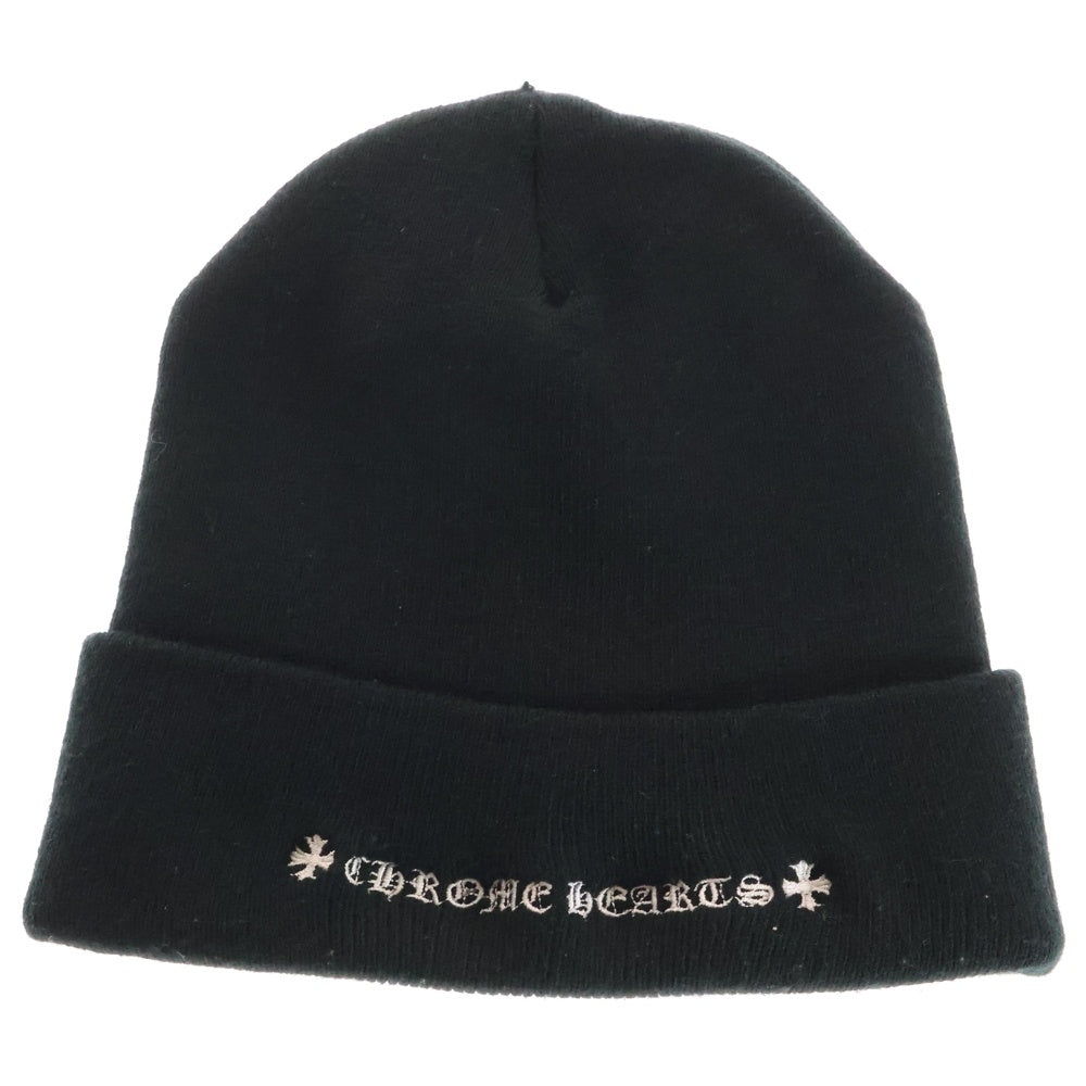 CHROME HEARTS(クロムハーツ) ×MATTY BOY PPO WOOL WATCH CAP マッティボーイ チョンパー刺繍ニットキャップ ビーニー ニット帽 ブラック