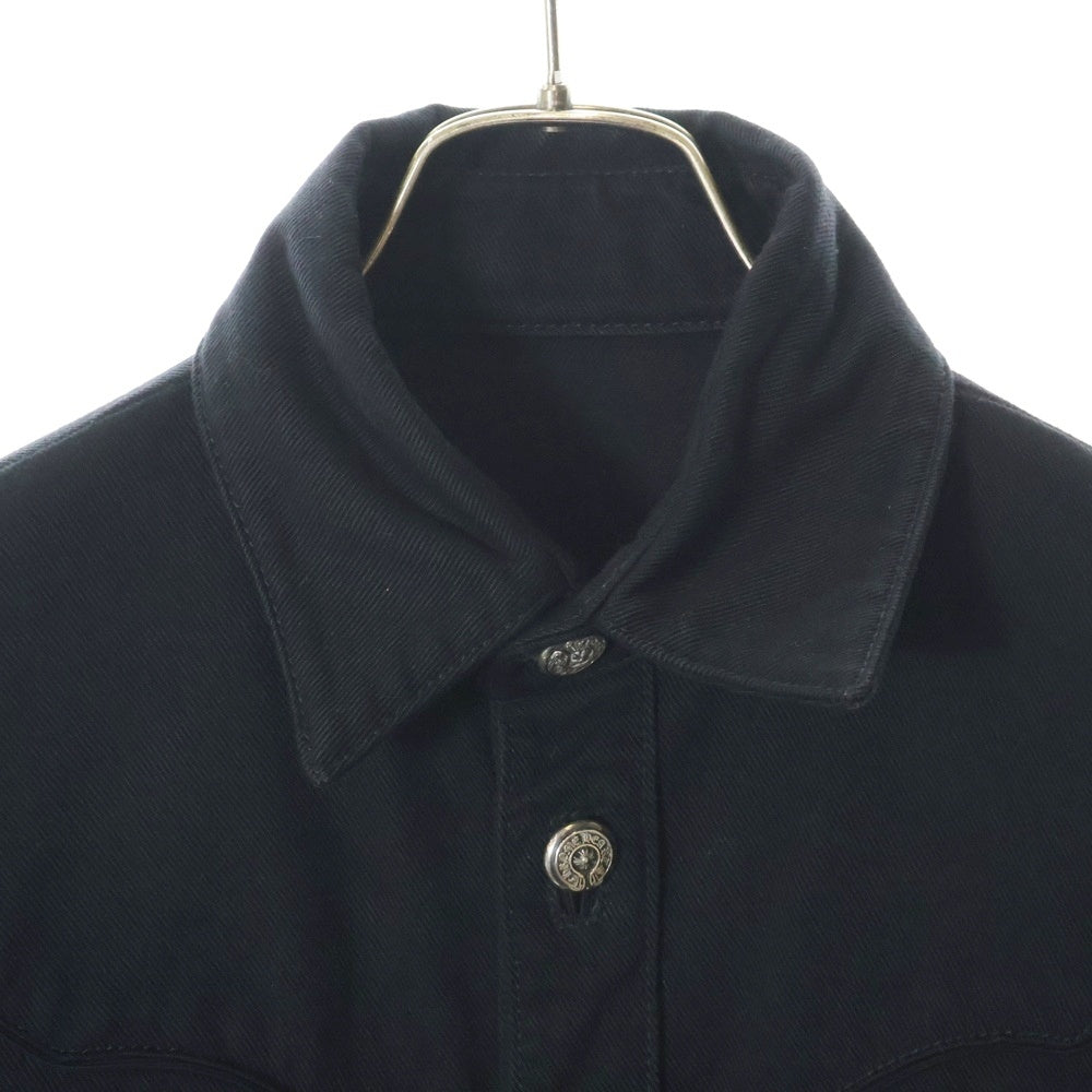 CHROME HEARTS(クロムハーツ) バックフレアニー切り替え ウエスタンデニムシャツ 長袖シャツ ブラック