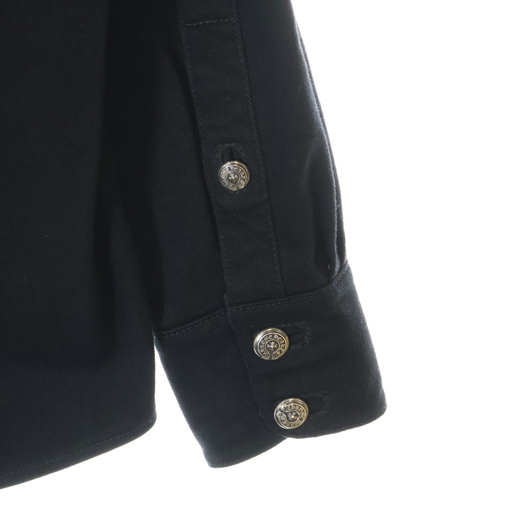 CHROME HEARTS(クロムハーツ) バックフレアニー切り替え ウエスタンデニムシャツ 長袖シャツ ブラック