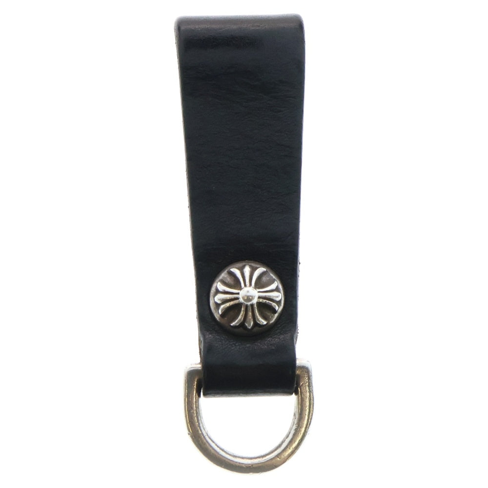 CHROME HEARTS(クロムハーツ) BELT LOOP D RING Dリング クロスボールベルトループ ブラック/シルバー BCA415