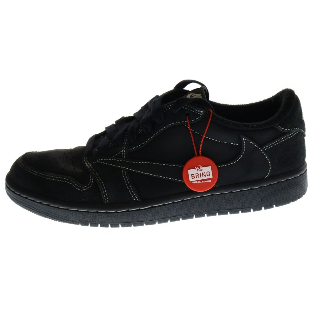 NIKE(ナイキ) ×TRAVIS SCOTT AIR JORDAN 1 LOW OG SP BLACK PHANTOM DM7866-001 トラヴィススコット エアジョーダン1 ブラックファントム ローカットスニーカー US8.5/26.5cm