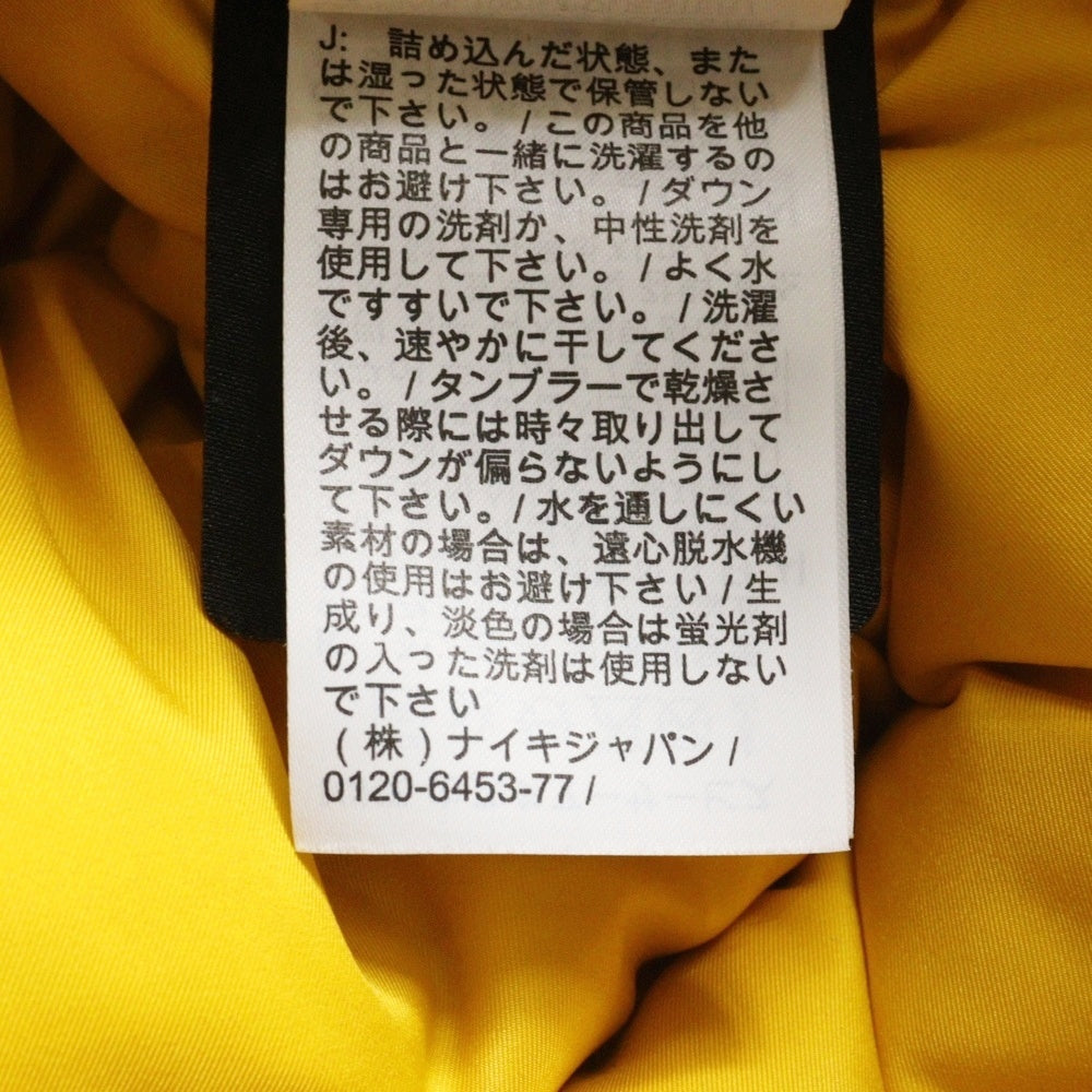 NIKE(ナイキ) ×NOCTA PUFFER JACKET ノクタ ロゴプリントデザインナイロンジップアップパファージャケット ダウン イエロー DA3997-739