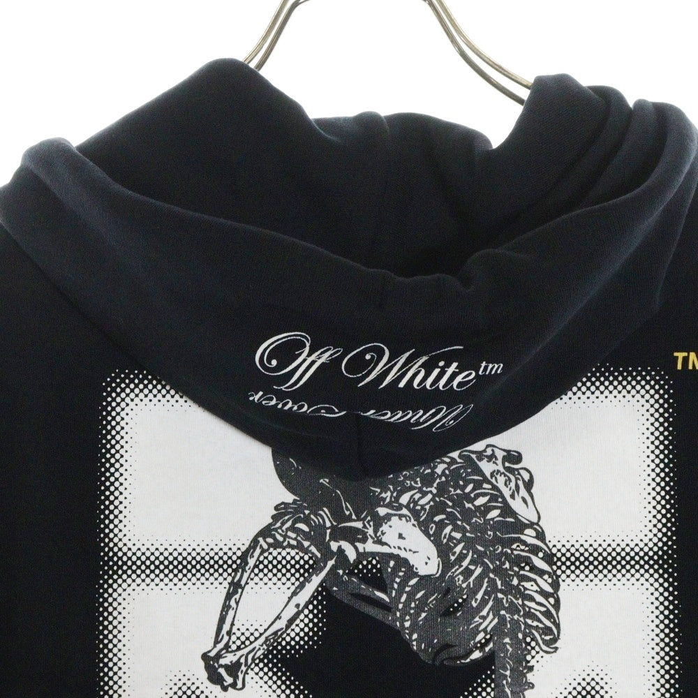 OFF-WHITE(オフホワイト) 19AW ×UNDERCOVER SKELETON RVRS ZIP HOODIE アンダーカバー スケルトン ジップフーディー パーカー ブラック OMBE002G19762010