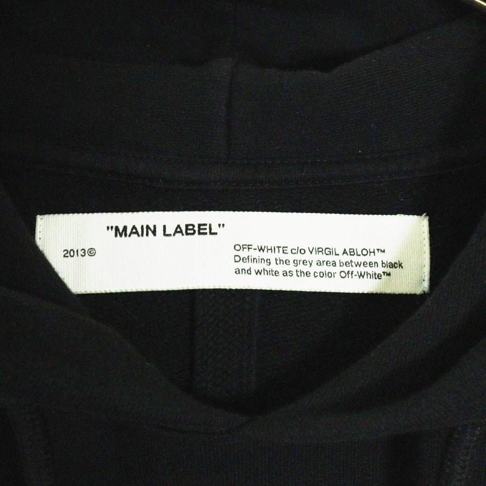 OFF-WHITE(オフホワイト) 20SS TAPE ARROWS OVER HOODIE テープアローズ オーバーフーディー プルオーバーパーカー ブラック OMBB037R20E30002