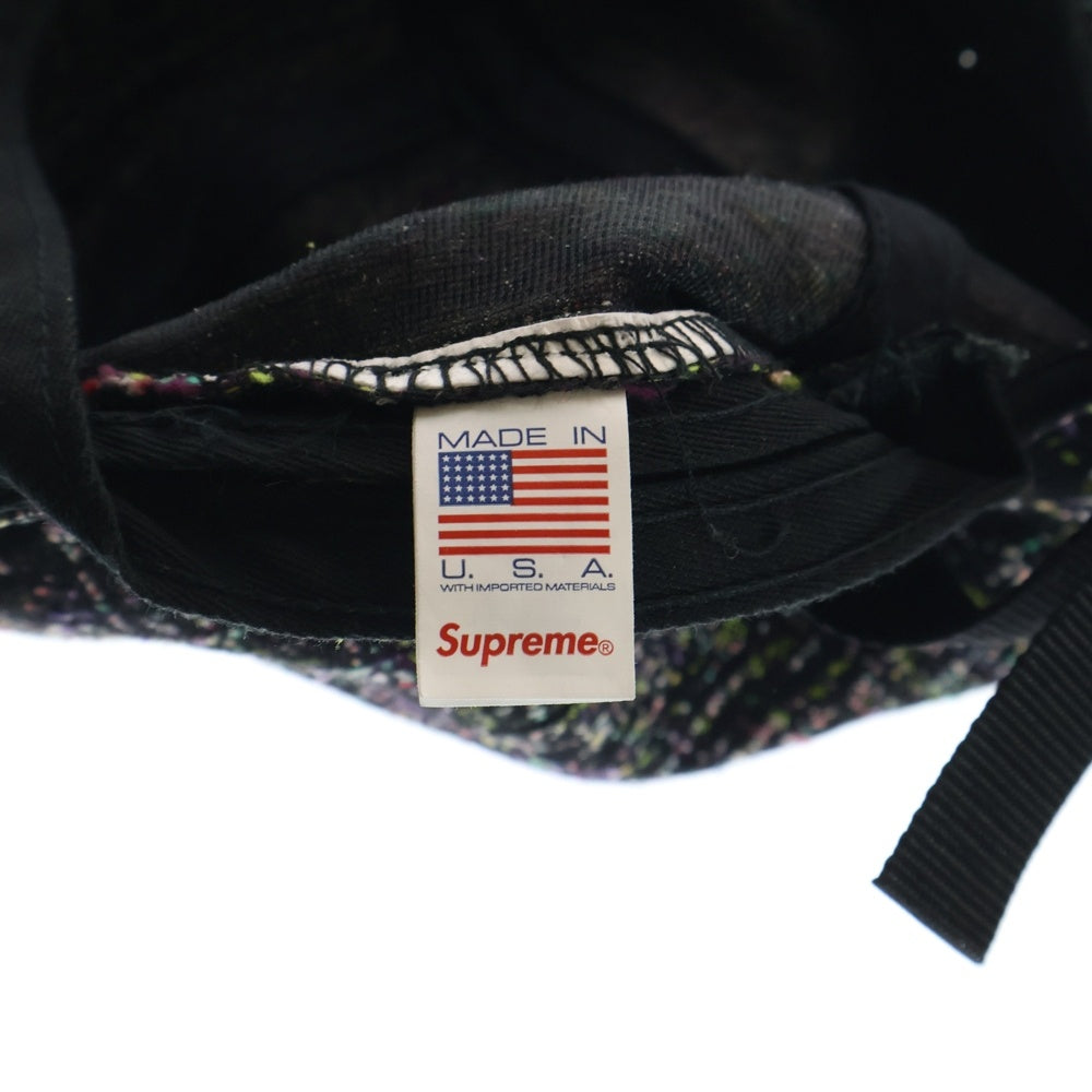 SUPREME(シュプリーム) 24AW Denim Boucle Camp Cap デニム ブークレ キャップ 帽子 ブラック