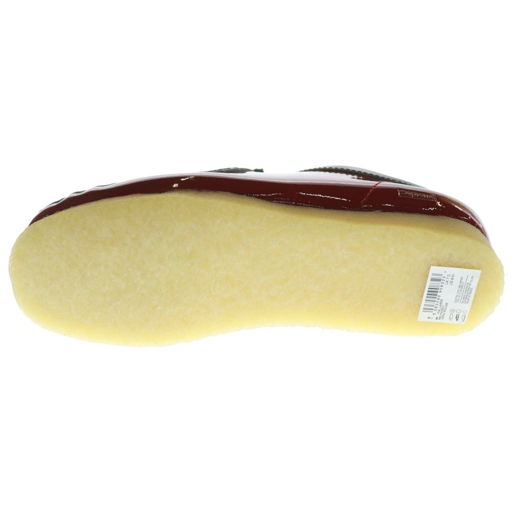 SUPREME(シュプリーム) 24SS ×Clarks Patent Leather Wallabee クラークス パテントレザーワラビー ローカットシューズ レッド/グリーン US8/26cm