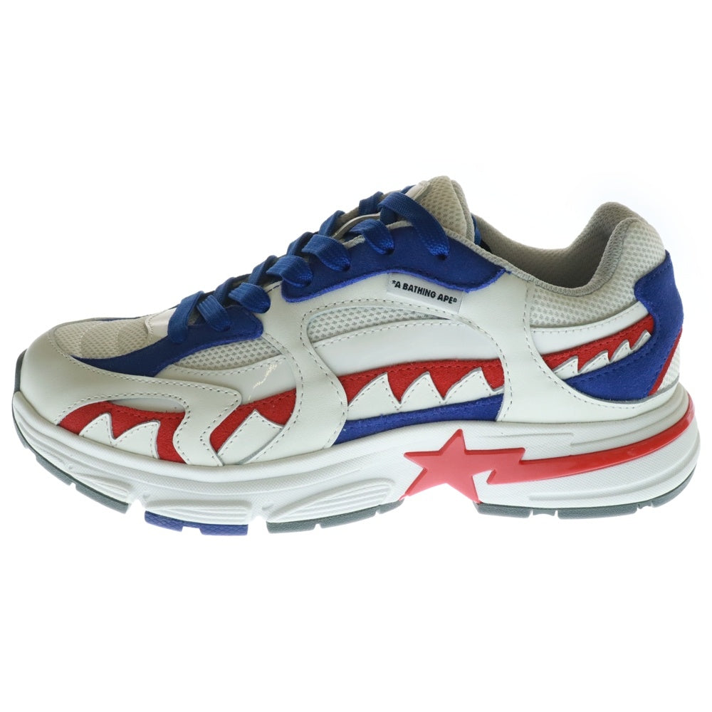 A BATHING APE(アベイシングエイプ) Shark Sta M1 Country Pack 1K20191308 シャークスタ メッシュローカットスニーカー ホワイト US8/26cm