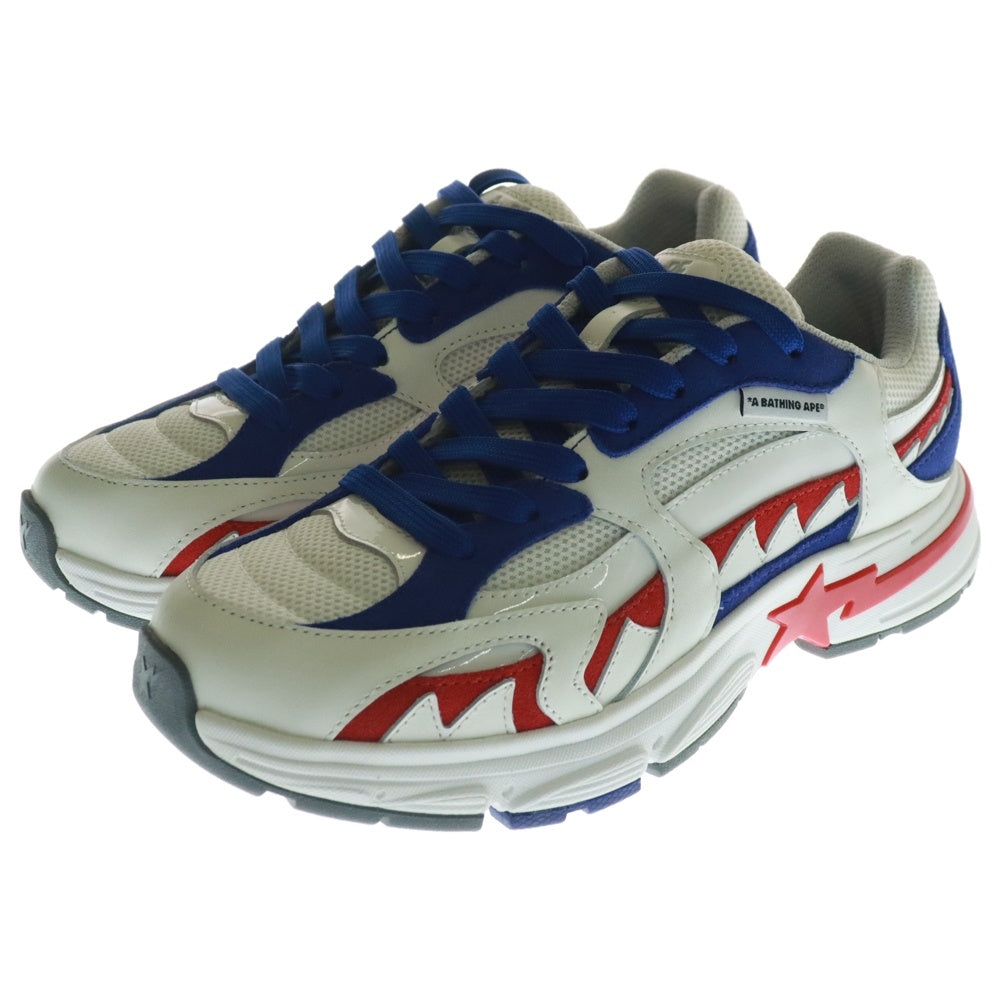 A BATHING APE(アベイシングエイプ) Shark Sta M1 Country Pack 1K20191308 シャークスタ メッシュローカットスニーカー ホワイト US8/26cm