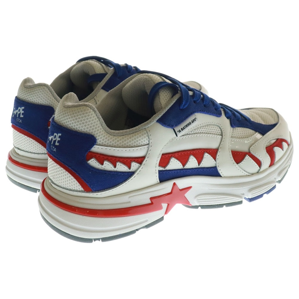 A BATHING APE(アベイシングエイプ) Shark Sta M1 Country Pack 1K20191308 シャークスタ メッシュローカットスニーカー ホワイト US8/26cm