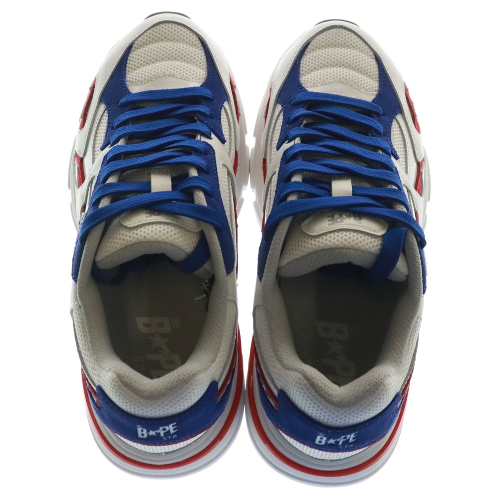 A BATHING APE(アベイシングエイプ) Shark Sta M1 Country Pack 1K20191308 シャークスタ メッシュローカットスニーカー ホワイト US8/26cm