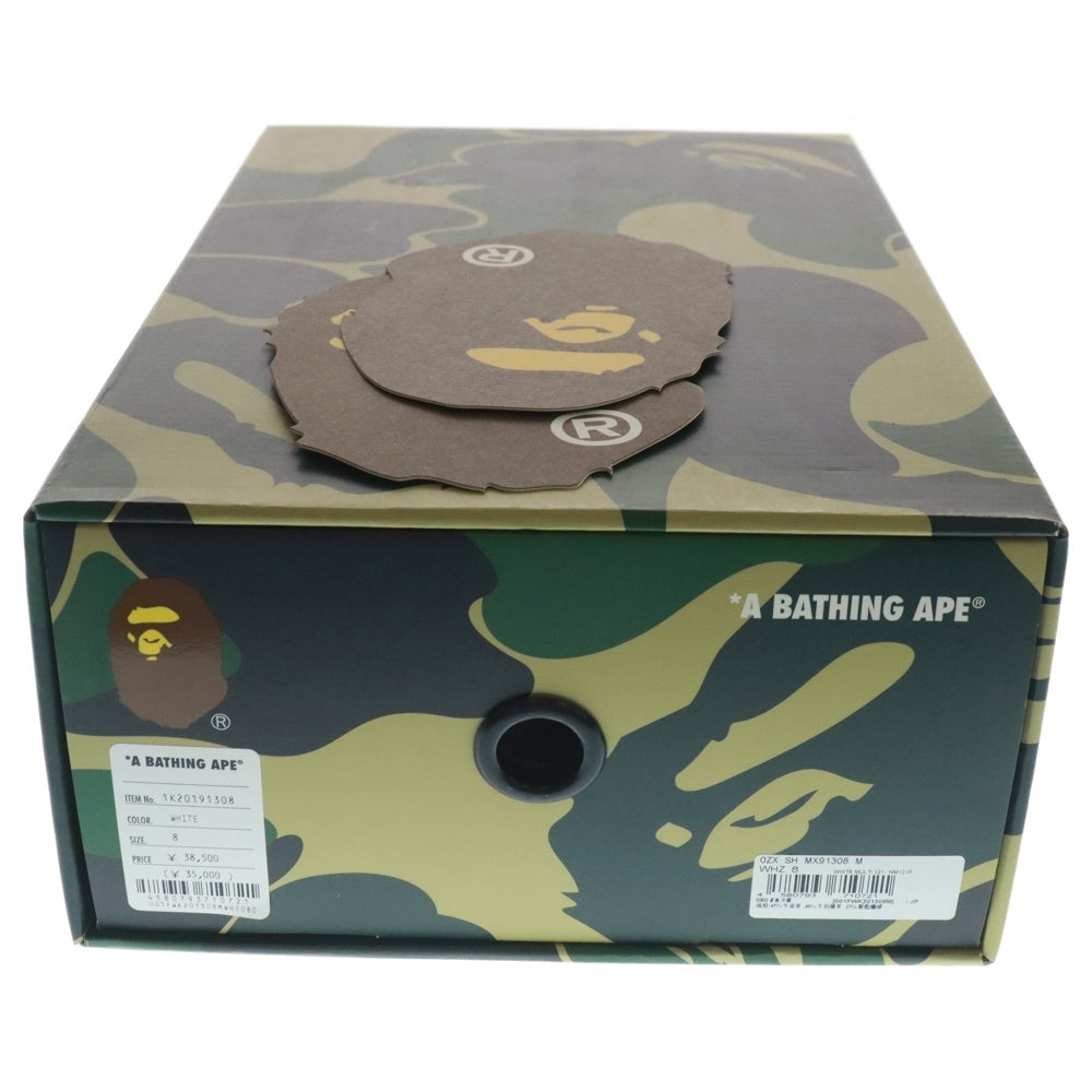 A BATHING APE(アベイシングエイプ) Shark Sta M1 Country Pack 1K20191308 シャークスタ メッシュローカットスニーカー ホワイト US8/26cm