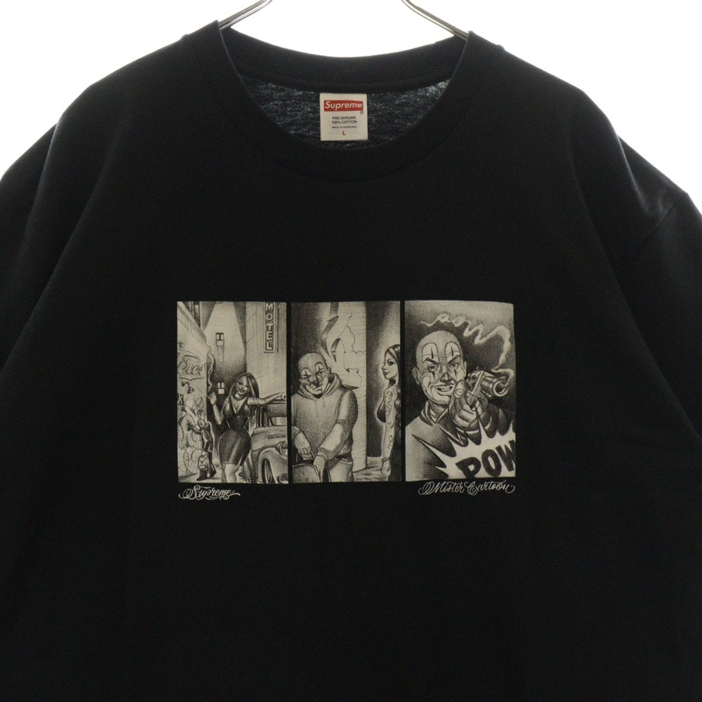 SUPREME(シュプリーム) 24AW Mister Cartoon Pow Tee ミスターカートゥーン ポウ プリント半袖Tシャツ カットソー ブラック