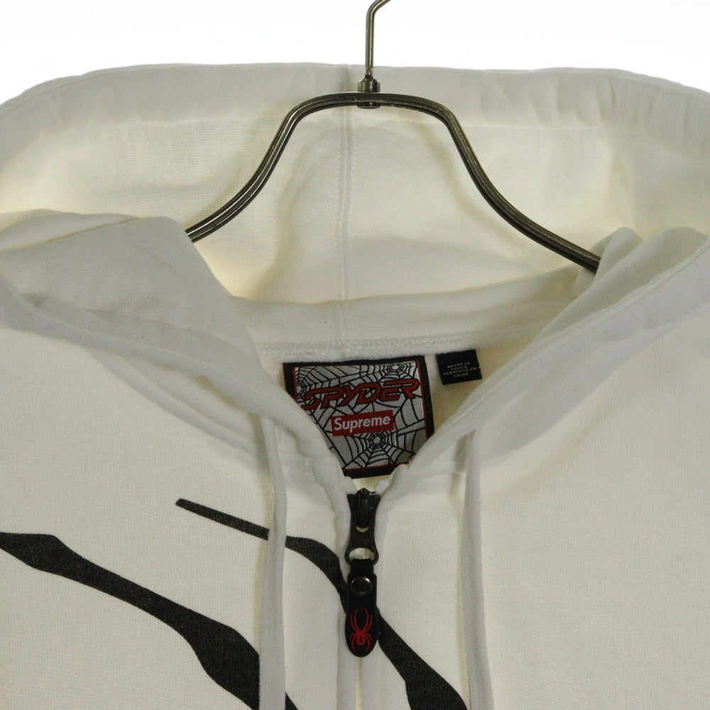 SUPREME(シュプリーム) 24AW ×SPYDER Zip Up Hooded Sweatshirt スパイダー スウェットジップパーカー ホワイト/ブラック