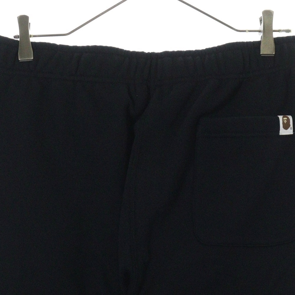 A BATHING APE(アベイシングエイプ) BAPE プリントロゴスウェットパンツ トラウザー ブラック 001GDL201010H