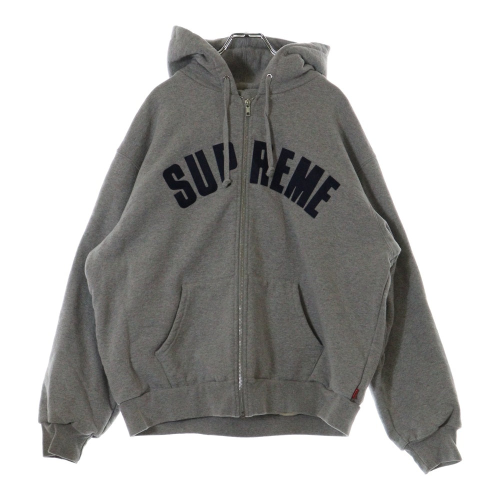 SUPREME(シュプリーム) 24AW Arc Thermal Zip Up Hooded Sweatshirt アーチロゴ サーマルジップフーディー パーカー グレー