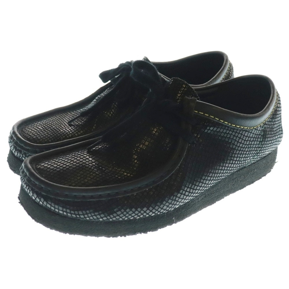 WACKO MARIA(ワコマリア) 23SS ×Clarks Originals SNAKE EMBOSSED LEATHER WALLABEE UK8/26.0cm ブラック