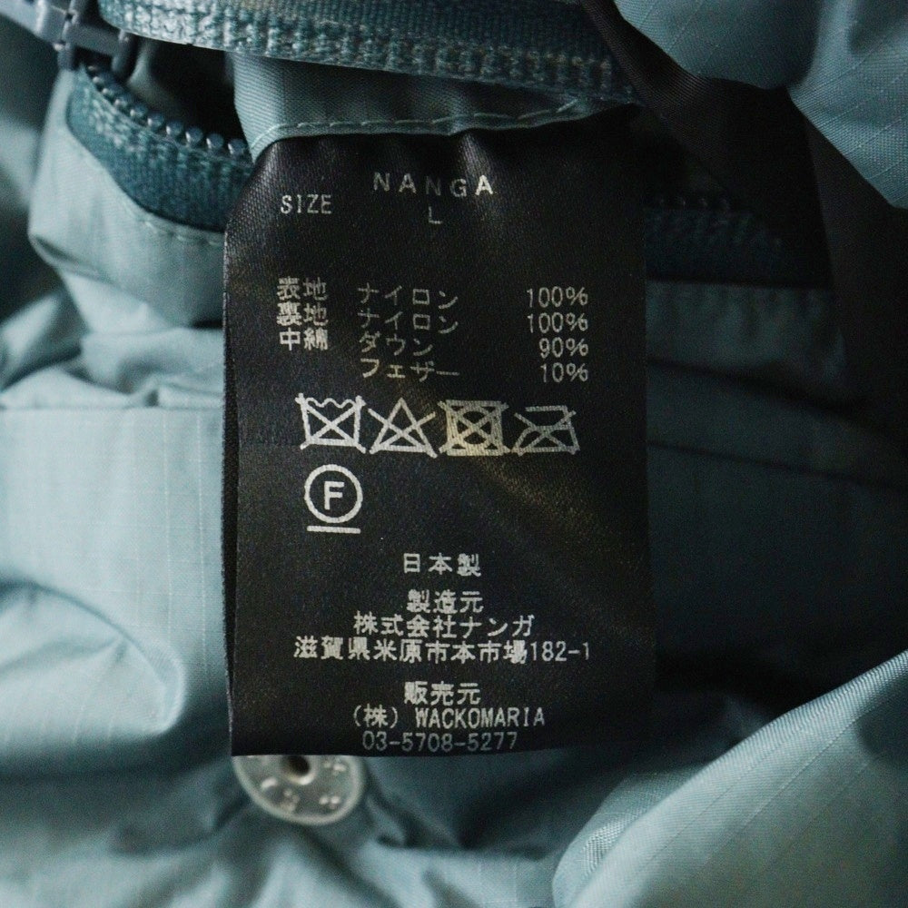 WACKO MARIA(ワコマリア) 24AW × NANGA DOWN JACKET TYPE-1 ナンガ ダウンジャケット TYPE-1 ブルーグレー