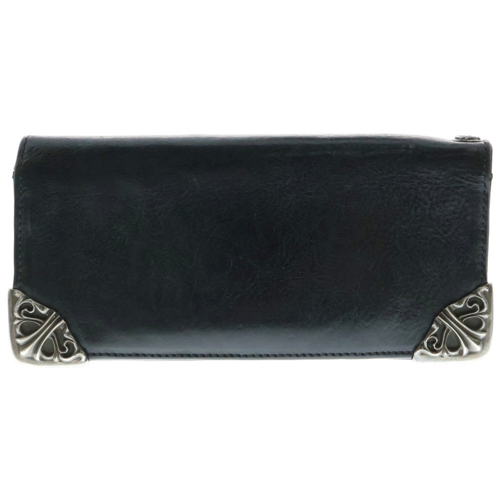 CHROME HEARTS(クロムハーツ) LNG SNGL FLD TIPS シングルフォールド レザーウォレット 財布 ブラック BCA380
