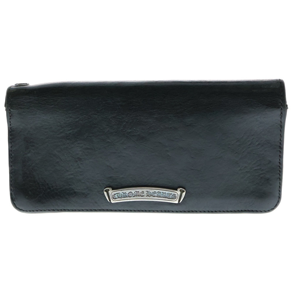 CHROME HEARTS(クロムハーツ) LNG SNGL FLD TIPS シングルフォールド レザーウォレット 財布 ブラック BCA380