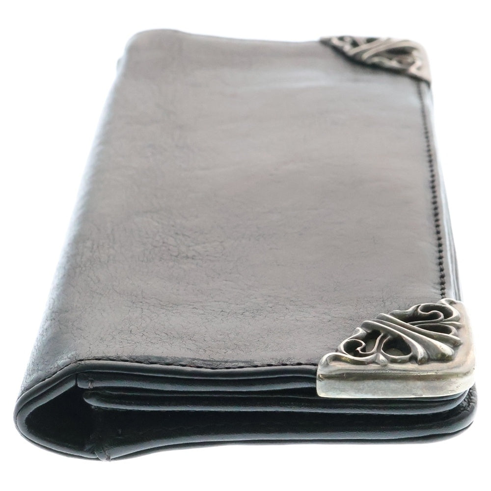 CHROME HEARTS(クロムハーツ) LNG SNGL FLD TIPS シングルフォールド レザーウォレット 財布 ブラック BCA380