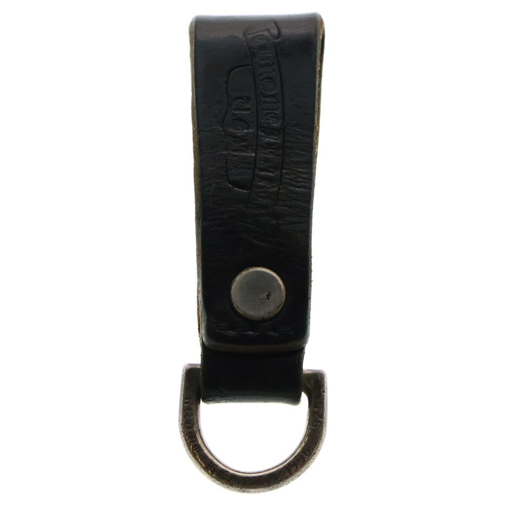 CHROME HEARTS(クロムハーツ) BELT LOOP D RING Dカン ハートボールボタンレザーベルトループ ブラック/シルバー