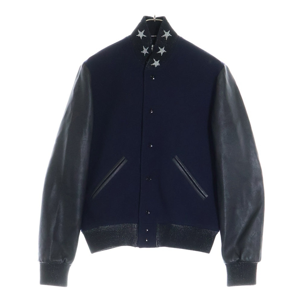 SAINT LAURENT PARIS(サンローランパリ) TEDDY JACKET スタージャガード ネック テディ スタジャン ジャケット ブラック 455208 Y180W