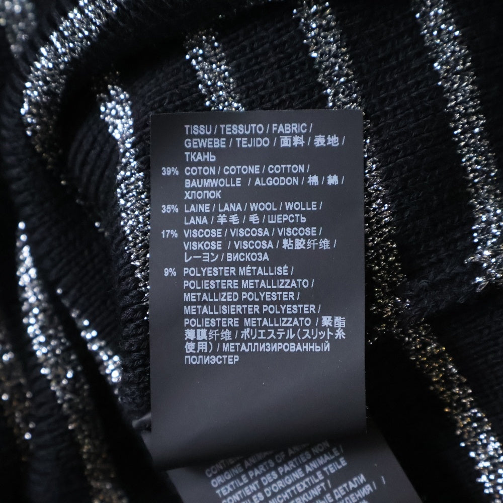 SAINT LAURENT PARIS(サンローランパリ) 19AW ボーダーウールニット ブラック/シルバー 588078 YAFS2