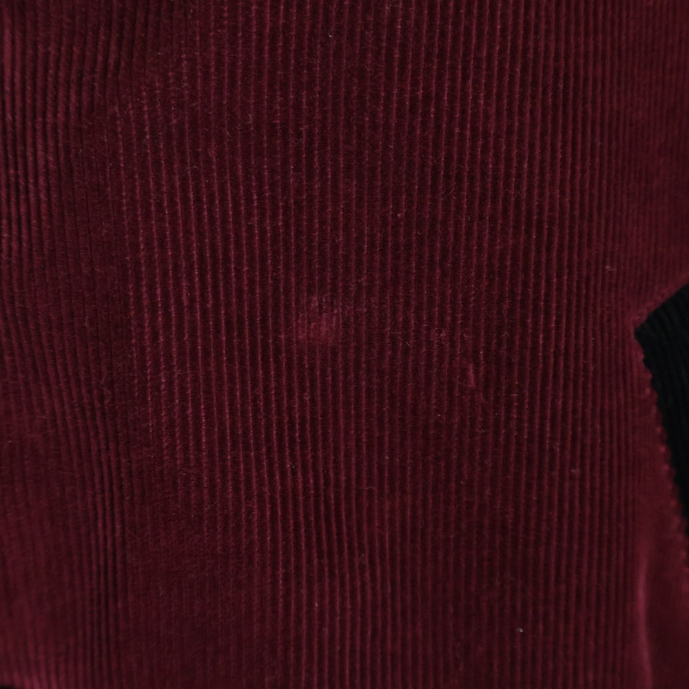 SAINT LAURENT PARIS(サンローランパリ) コーデュロイ 中綿 スタジアムジャンバー ブルゾン エディ期 ワインレッド 485490 Y006R