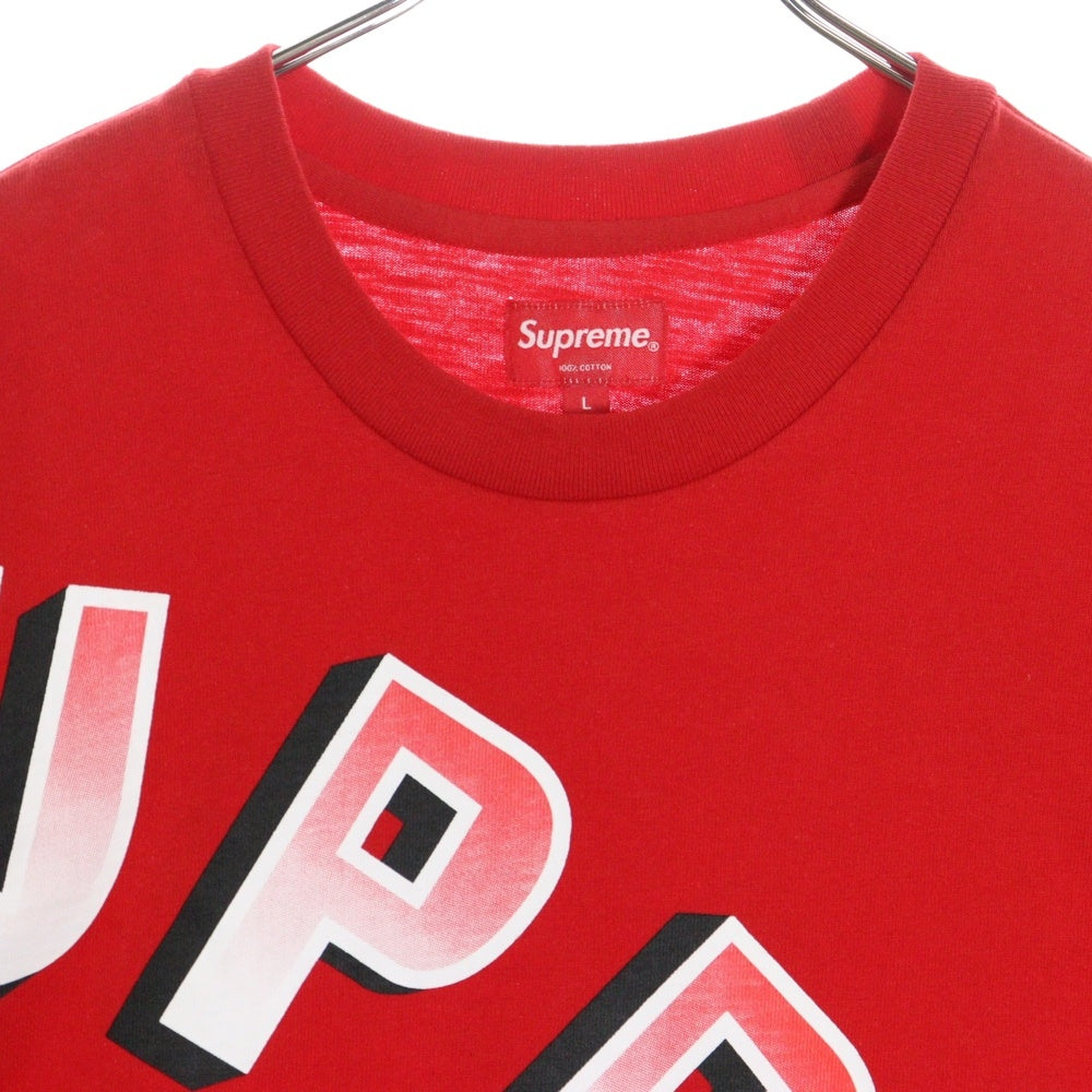 SUPREME(シュプリーム) 18SS Gradient Arc Top アーチロゴプリントクルーネック半袖Tシャツ レッド