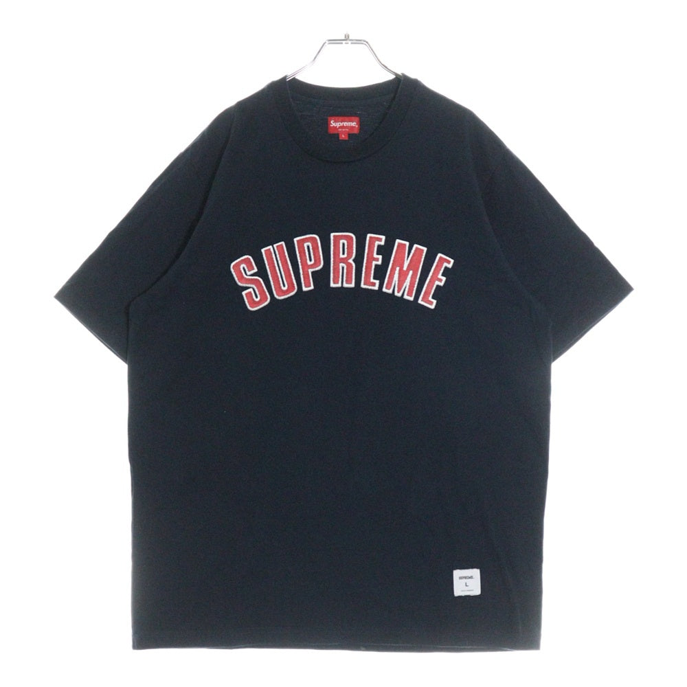 SUPREME(シュプリーム) 24SS Cracked Arc クラックド アーチロゴプリント 半袖Tシャツ カットソー ネイビー