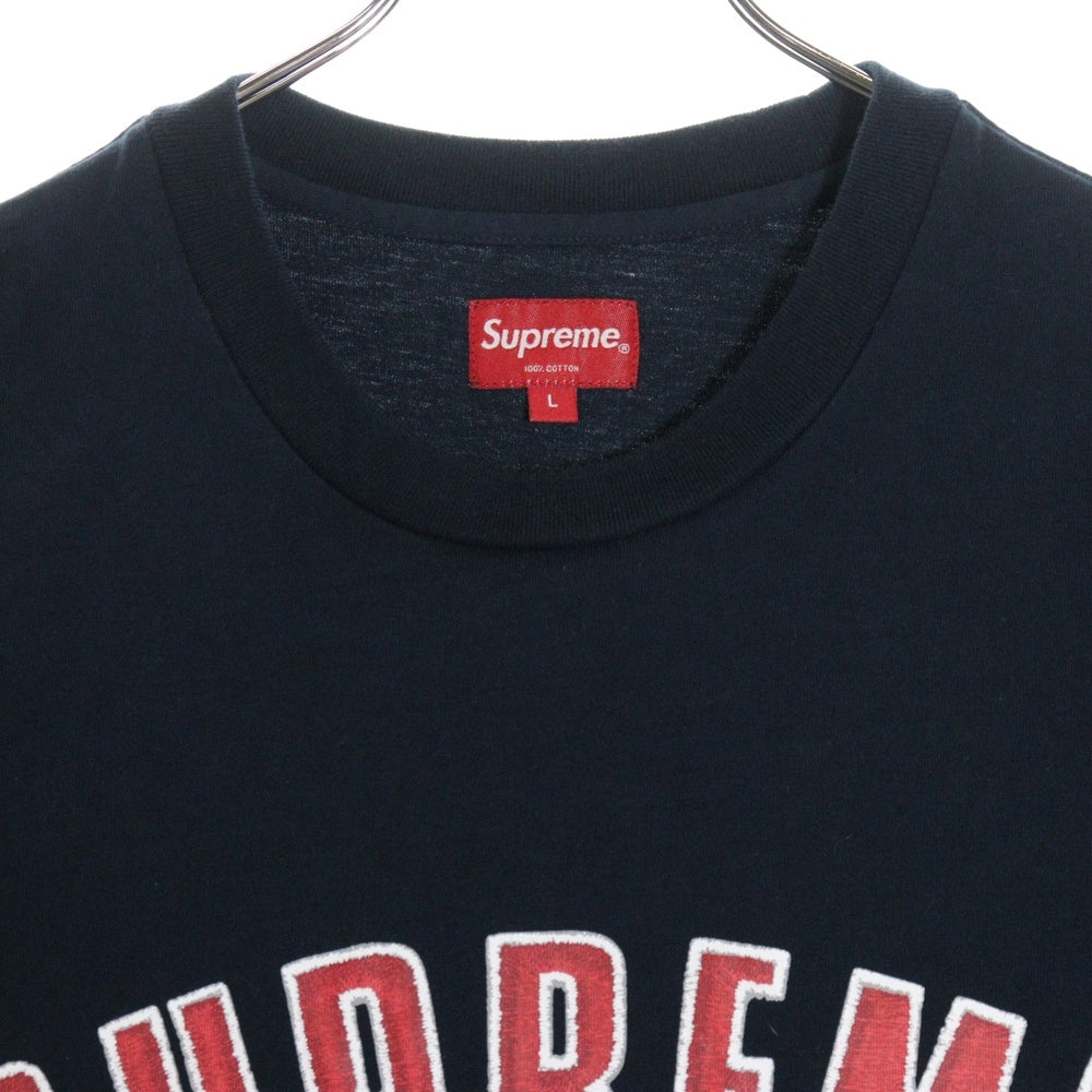 SUPREME(シュプリーム) 24SS Cracked Arc クラックド アーチロゴプリント 半袖Tシャツ カットソー ネイビー