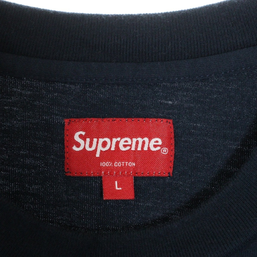 SUPREME(シュプリーム) 24SS Cracked Arc クラックド アーチロゴプリント 半袖Tシャツ カットソー ネイビー