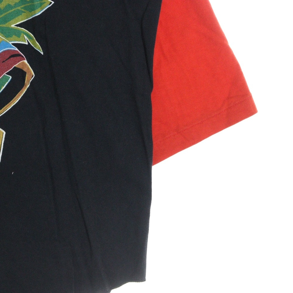 SAINT MICHAEL(セントマイケル) 25SS ×LASTMAN LM SS TEE SNT NOISE ラストマン 七分袖Tシャツ レッド/ブラック SM-HR8-0000-C27