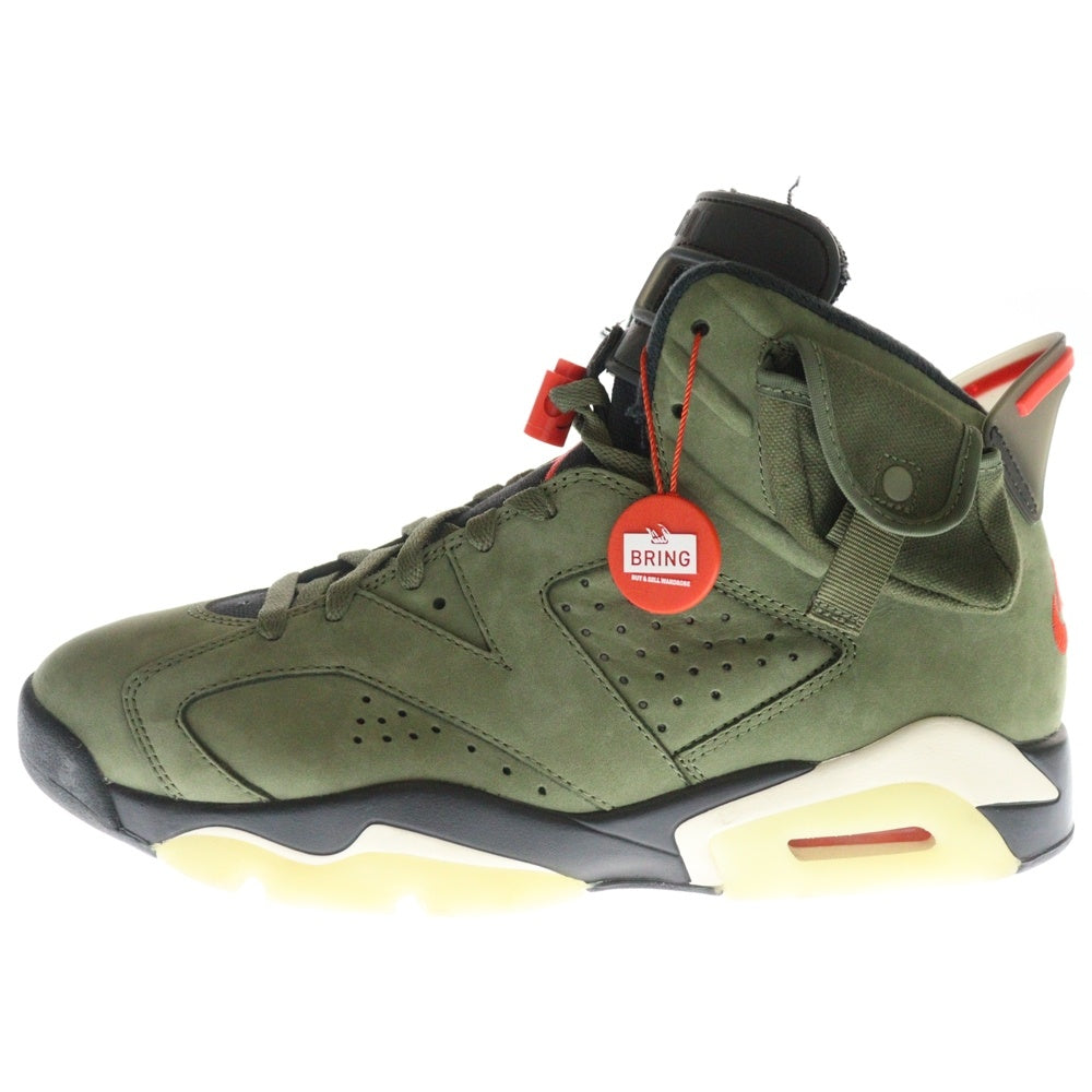NIKE(ナイキ) ×TRAVIS SCOTT AIR JORDAN 6 RETRO SP CN1084-200 トラヴィス スコット エアジョーダン ハイカットスニーカー カーキ US10/28cm
