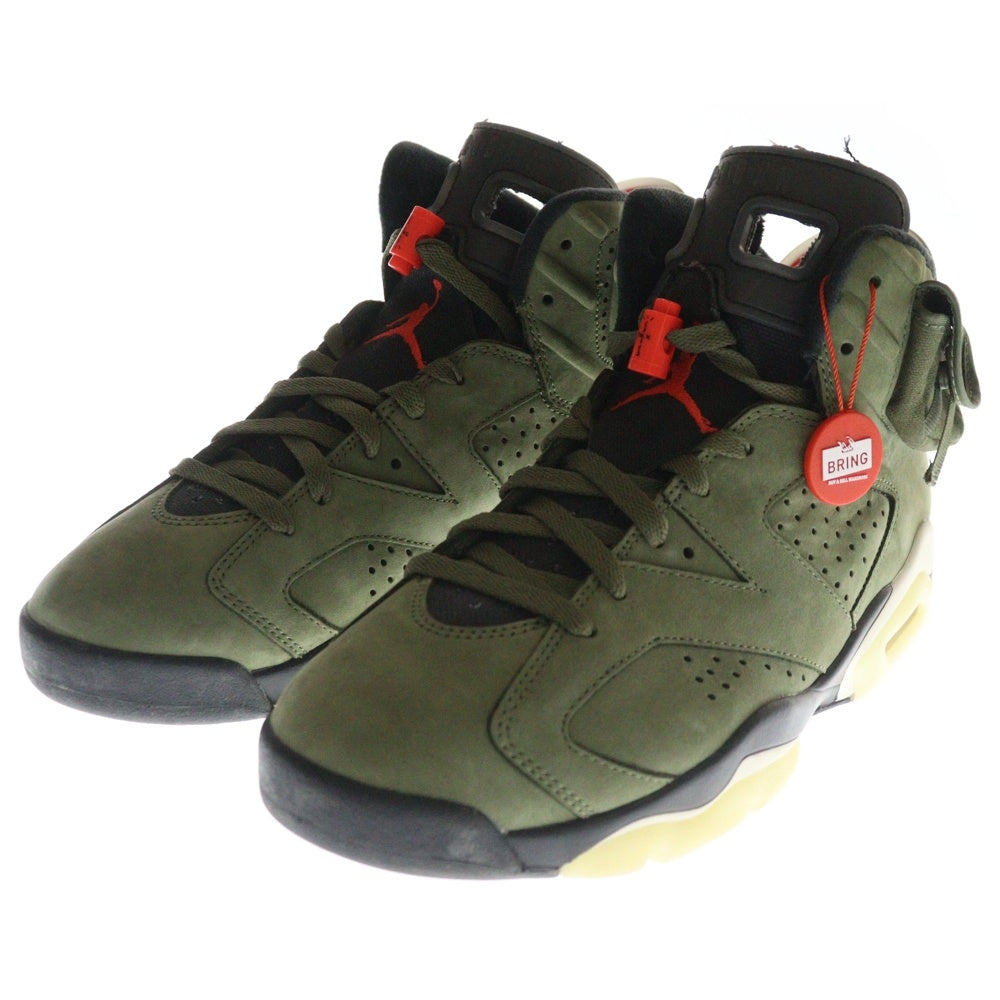 NIKE(ナイキ) ×TRAVIS SCOTT AIR JORDAN 6 RETRO SP CN1084-200 トラヴィス スコット エアジョーダン ハイカットスニーカー カーキ US10/28cm