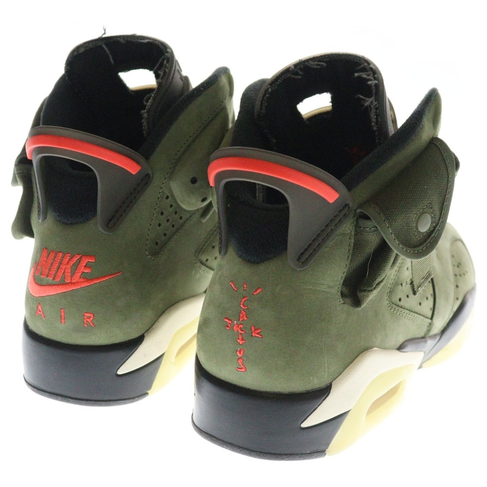 NIKE(ナイキ) ×TRAVIS SCOTT AIR JORDAN 6 RETRO SP CN1084-200 トラヴィス スコット エアジョーダン ハイカットスニーカー カーキ US10/28cm