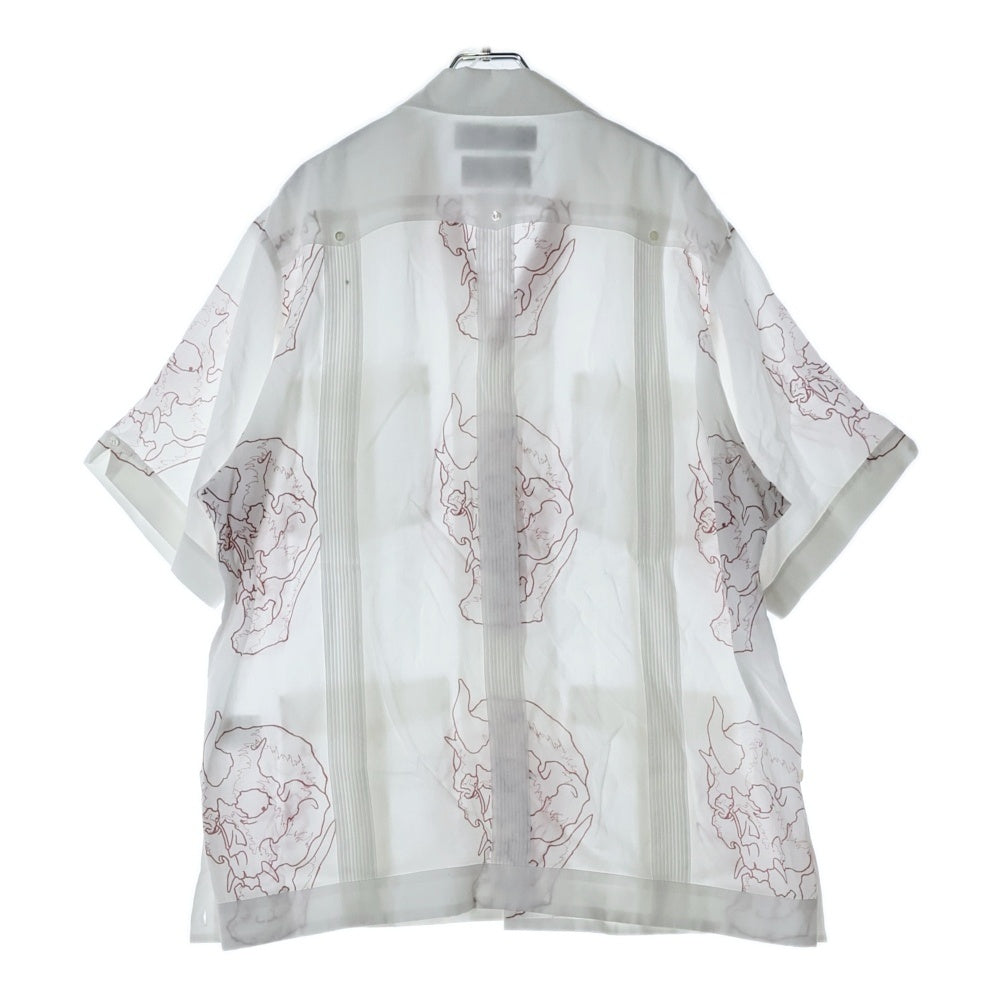 WACKO MARIA(ワコマリア) 24SS ×56TATTOO STUDIO CUBA SHIRT キューバシャツ 開襟シャツ 半袖シャツ ホワイト