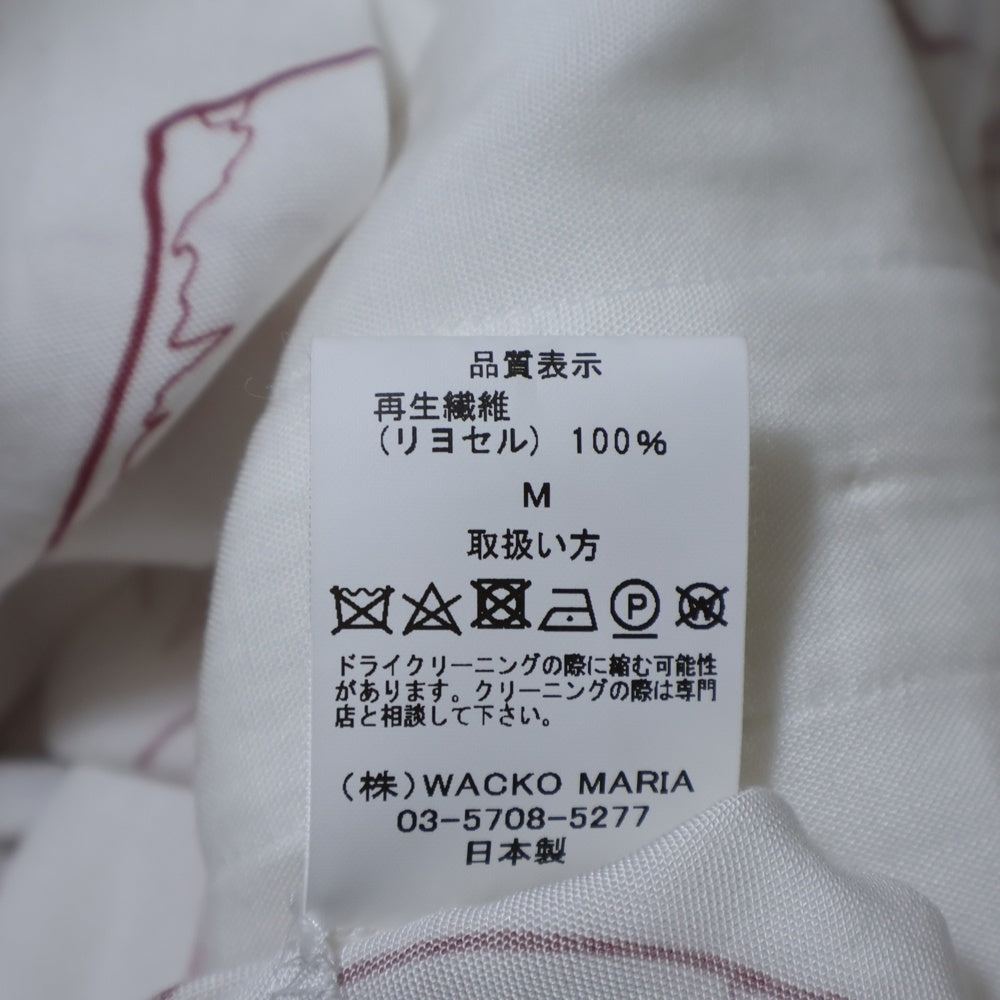 WACKO MARIA(ワコマリア) 24SS ×56TATTOO STUDIO CUBA SHIRT キューバシャツ 開襟シャツ 半袖シャツ ホワイト