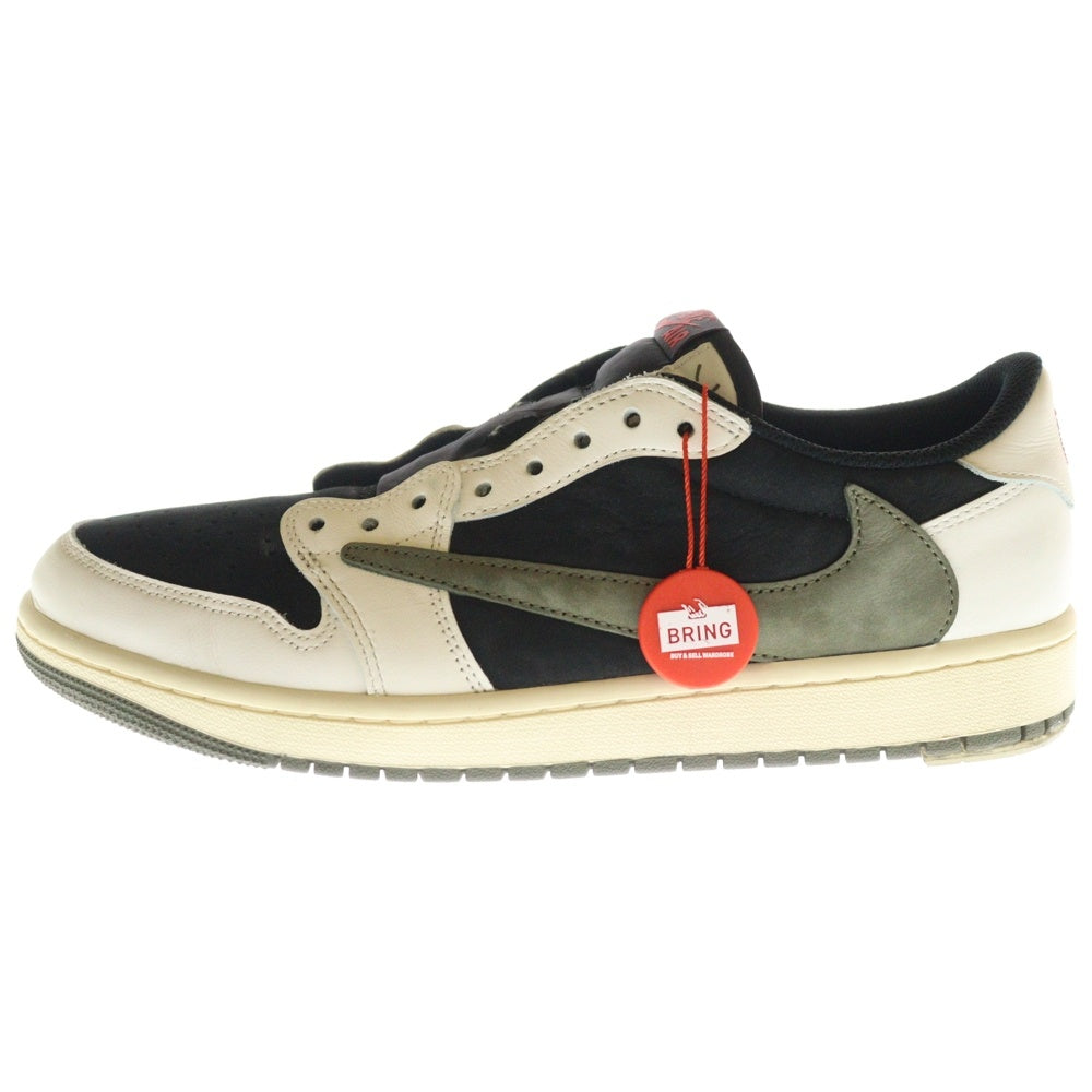 NIKE(ナイキ) ×Travis Scott WMNS AIR JORDAN 1 LOW OG Medium Olive DZ4137-106 トラヴィススコット ウィメンズ エアジョーダン1 ローカットスニーカー US11/28cm