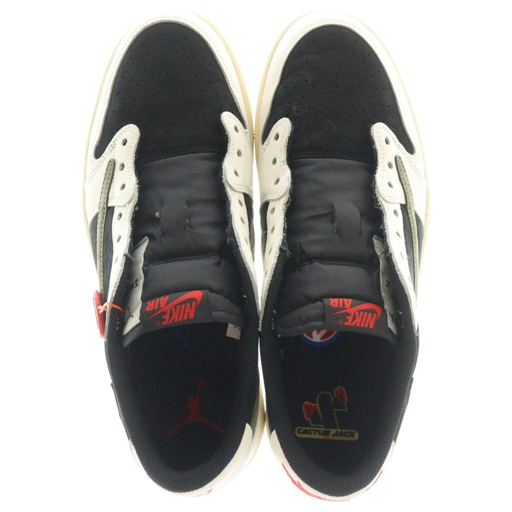 NIKE(ナイキ) ×Travis Scott WMNS AIR JORDAN 1 LOW OG Medium Olive DZ4137-106 トラヴィススコット ウィメンズ エアジョーダン1 ローカットスニーカー US11/28cm