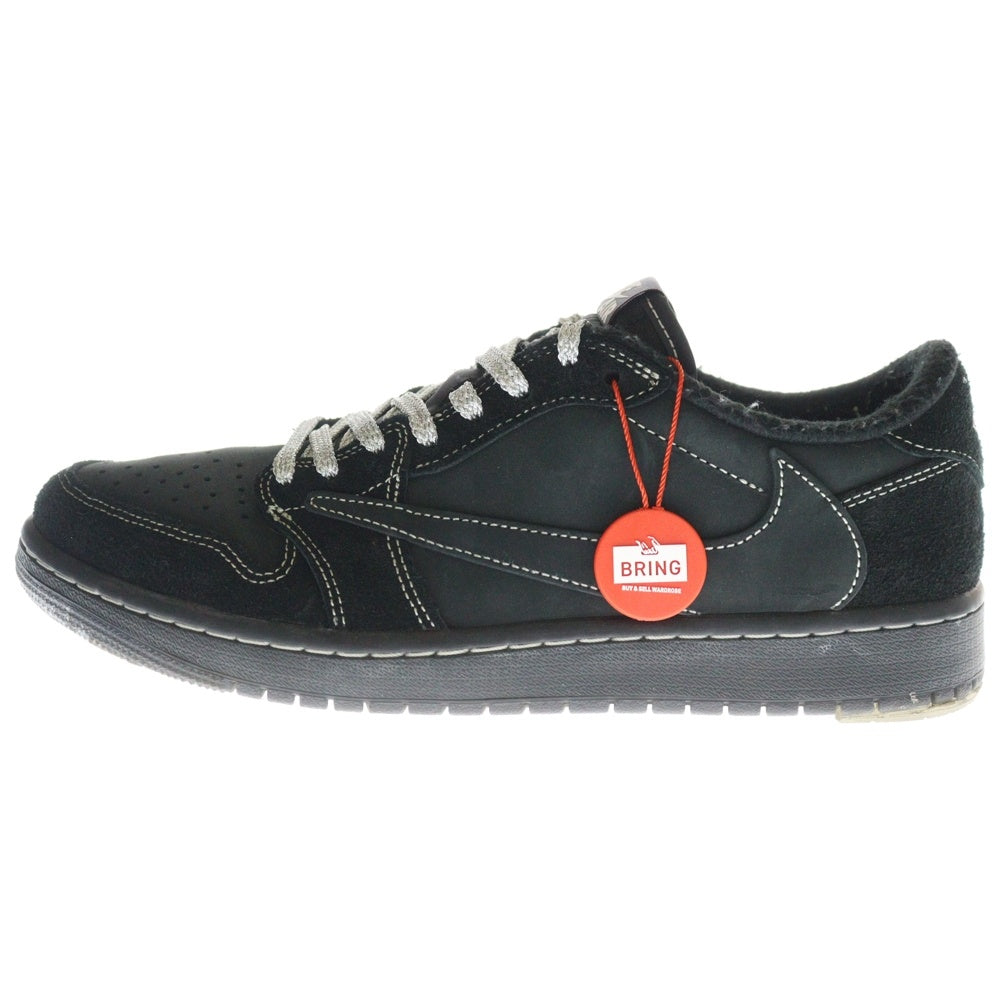 NIKE(ナイキ) ×TRAVIS SCOTT AIR JORDAN 1 LOW OG SP BLACK PHANTOM DM7866-001 トラヴィススコット エアジョーダン1 OG ローカットスニーカー ブラック US9.5/27.5cm