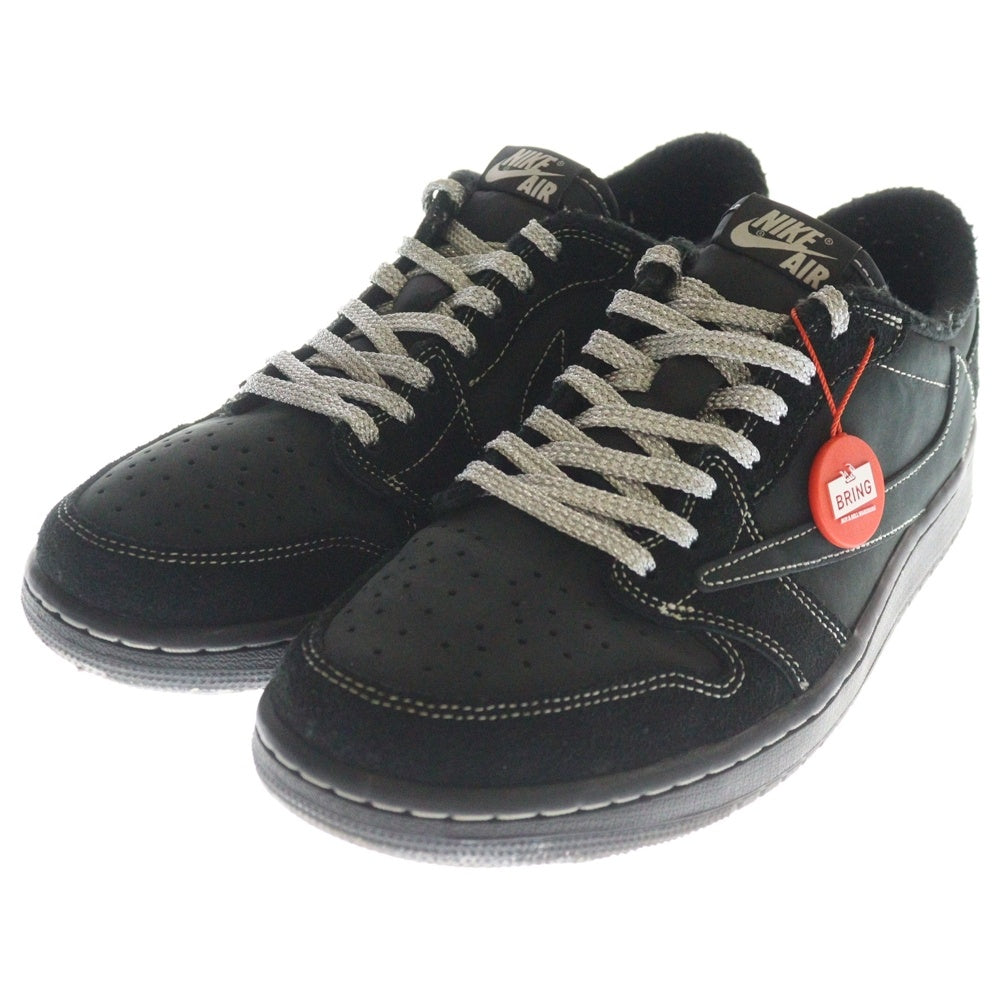 NIKE(ナイキ) ×TRAVIS SCOTT AIR JORDAN 1 LOW OG SP BLACK PHANTOM DM7866-001 トラヴィススコット エアジョーダン1 OG ローカットスニーカー ブラック US9.5/27.5cm