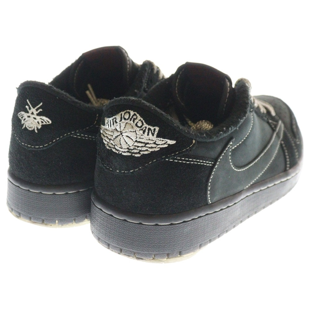 NIKE(ナイキ) ×TRAVIS SCOTT AIR JORDAN 1 LOW OG SP BLACK PHANTOM DM7866-001 トラヴィススコット エアジョーダン1 OG ローカットスニーカー ブラック US9.5/27.5cm