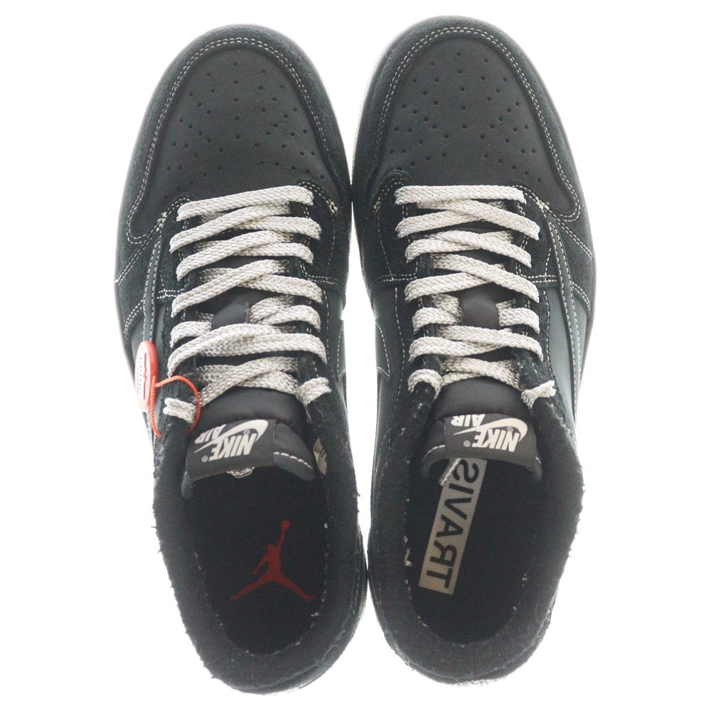 NIKE(ナイキ) ×TRAVIS SCOTT AIR JORDAN 1 LOW OG SP BLACK PHANTOM DM7866-001 トラヴィススコット エアジョーダン1 OG ローカットスニーカー ブラック US9.5/27.5cm