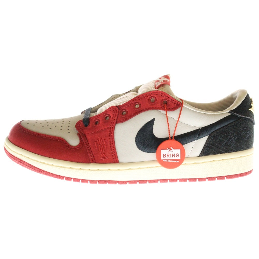 NIKE(ナイキ) ×Trophy Room AIR JORDAN 1 LOW OG FN0432-100 トロフィールーム エアジョーダン1 ローカットスニーカー レッド/ブラック US8/26cm