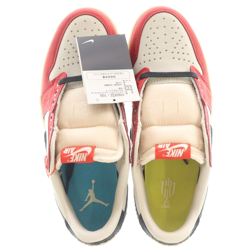 NIKE(ナイキ) ×Trophy Room AIR JORDAN 1 LOW OG FN0432-100 トロフィールーム エアジョーダン1 ローカットスニーカー レッド/ブラック US8/26cm