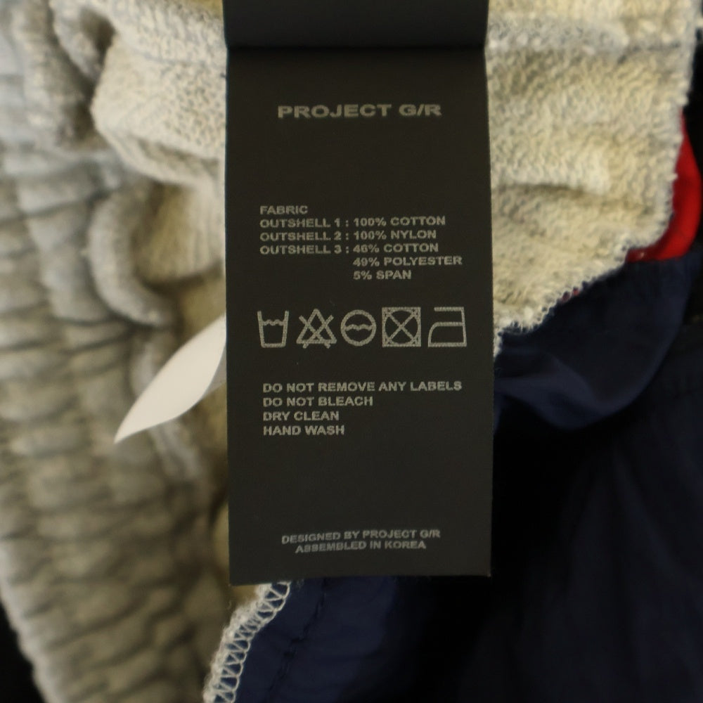 PROJECT G/R(プロジェクトジーアール) 3 layered sweat pants スリーレイヤードスウェットパンツ ブラック