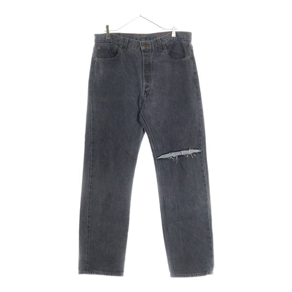 VETEMENTS(ヴェトモン) 17AW ×Live's Crushed denim pants リーバイス クラッシュドデニムパンツ ブラック MAH18PA19